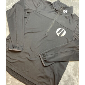 Helly Hansen Heavenly Pullover Mens M Black 1/4 Zip‎ Embroidered Performance Ski
